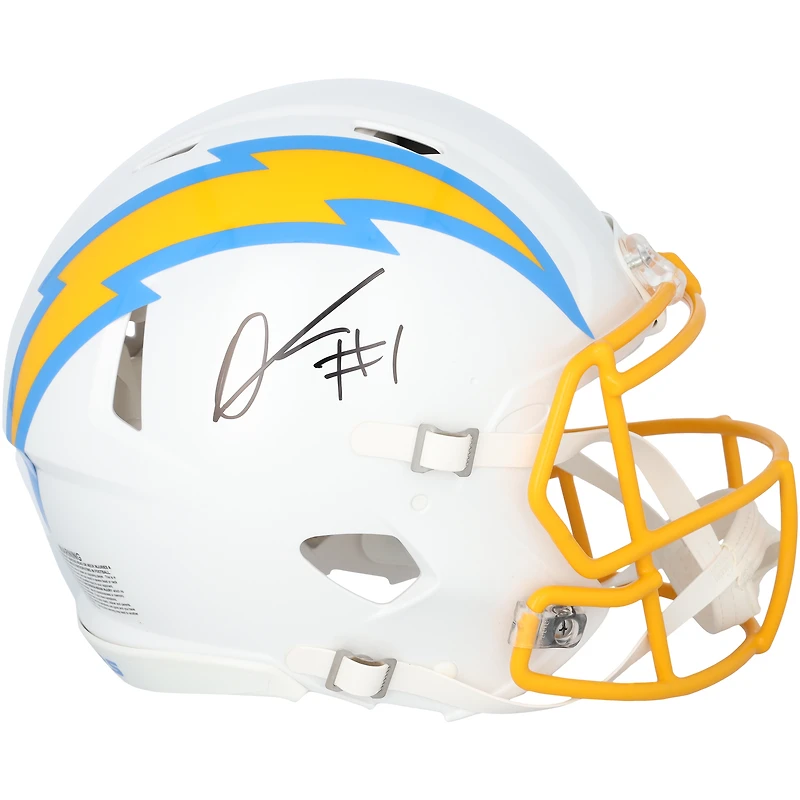 Quentin Johnston Los Angeles Chargers Autographed Riddell Speed Authentic Helmet
