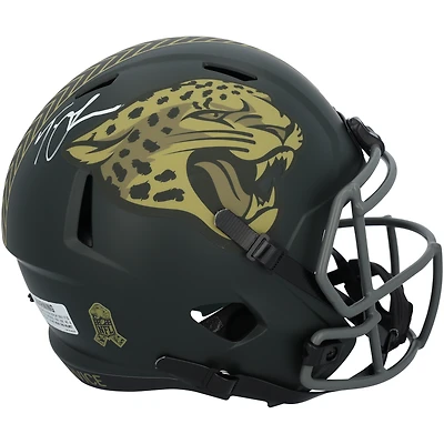 Trevor Lawrence Jacksonville Jaguars Autographed Riddell 2025 Salute To Service Speed Replica Helmet