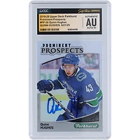 Quinn Hughes Vancouver Canucks Autographed 2019-20 Upper Deck Parkhurst Prominent Prospects #PP-20 CGC Fanatics Witnessed Authenticated Auto 10 Rookie Card