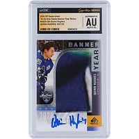 Quinn Hughes Vancouver Canucks Autographed 2020 Upper Deck SP Game Used Tri-Color Relic #AS20-QH CGC Fanatics Witnessed Authenticated Auto 10 Card
