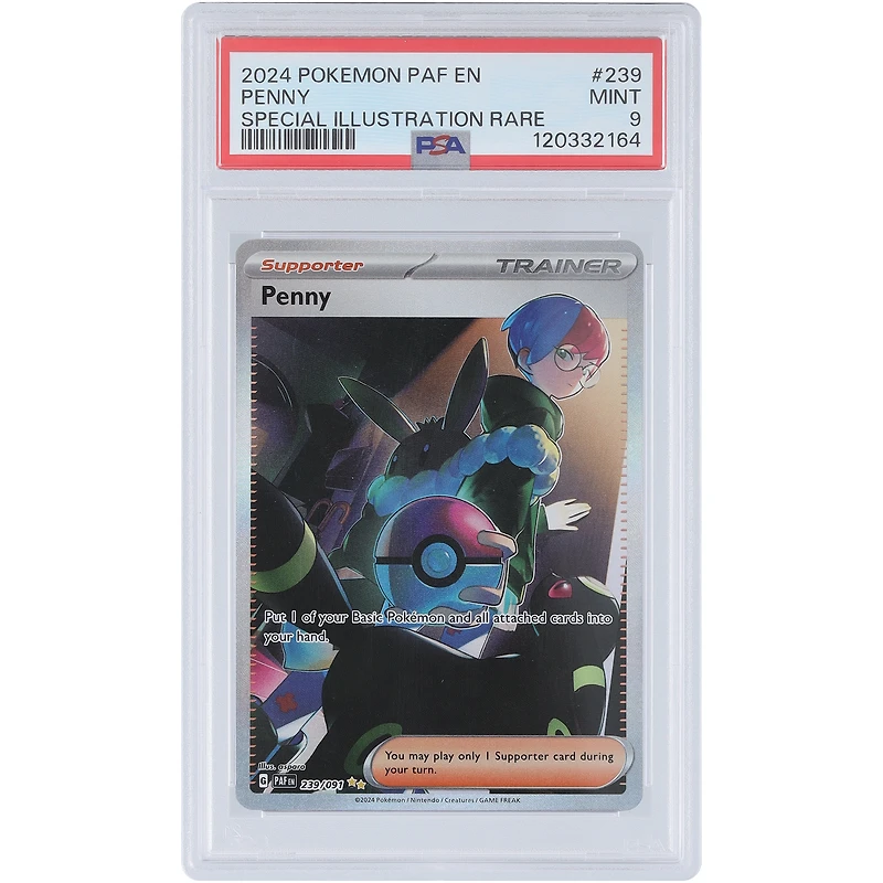Penny 2024 Pokemon Paldean Fates Special Illustration Rare #239 PSA Authenticated 9 Card