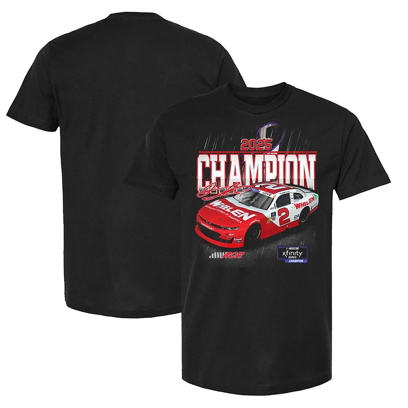 Men's Checkered Flag Sports Black Jesse Love Jr. 2025 NASCAR Xfinity Series Champion T-Shirt