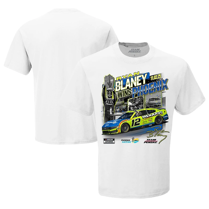 Men's Checkered Flag Sports Ryan Blaney 2025 NASCAR Cup Series Championship Race Winner T-Shirt