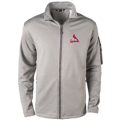 Men's Dunbrooke Heather Gray St. Louis Cardinals Pacific Full-Zip Fleece Jacket