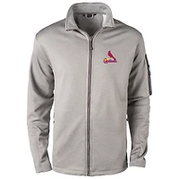 Men's Dunbrooke Heather Gray St. Louis Cardinals Pacific Full-Zip Fleece Jacket