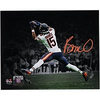Rome Odunze Chicago Bears Autographed 8" x 10" Leaping Catch Spotlight Photograph