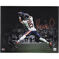 Rome Odunze Chicago Bears Autographed 16" x 20" Leaping Catch Spotlight Photograph