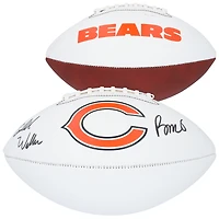 Rome Odunze & Caleb Williams Chicago Bears Autographed Franklin White Panel Football