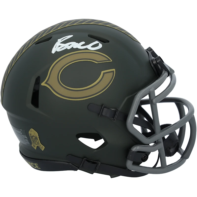 Rome Odunze Chicago Bears Autographed Riddell 2025 Salute To Service Speed Mini Helmet