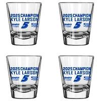 Logo Brands Kyle Larson 2025 NASCAR Cup Series Champion Four-Piece 2oz. Shot Glass Set