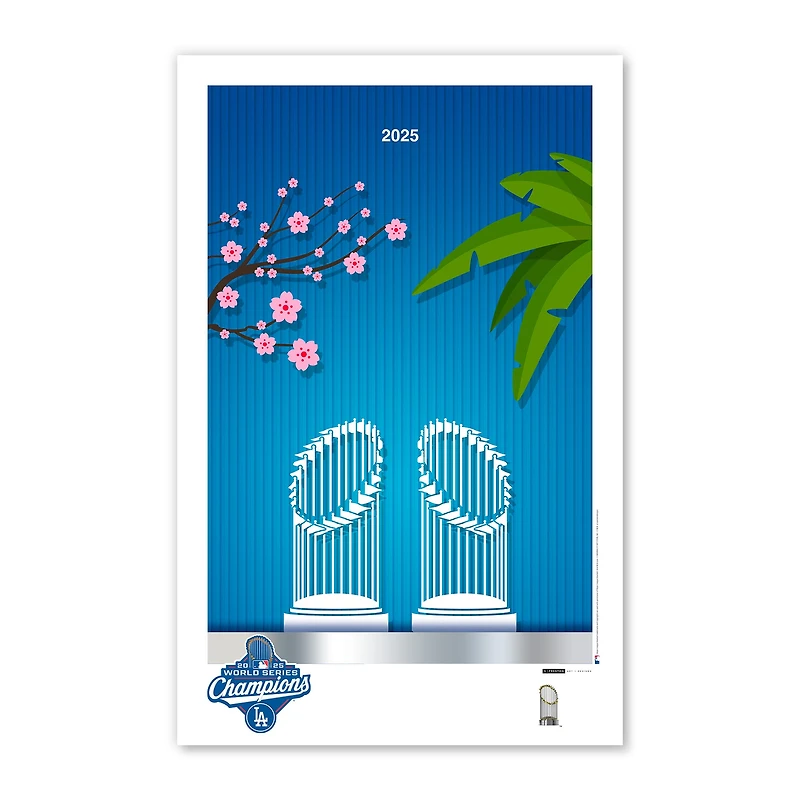 S. Preston Art & Designs Los Angeles Dodgers 2025 World Series Champions 11" x 17" Minimalist Poster Print