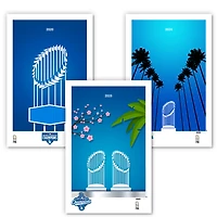 S. Preston Art & Designs Los Angeles Dodgers 2025 World Series Champions 11" x 17" Minimalist Print Set