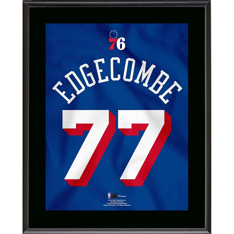 VJ Edgecombe Philadelphia 76ers 10.5" x 13" Jersey Number Sublimated Player Plaque