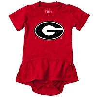 Girls Infant Wes & Willy Red Georgia Bulldogs Skirted Bodysuit