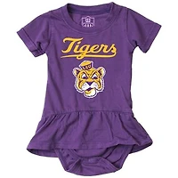 Girls Infant Wes & Willy Purple LSU Tigers Skirted Bodysuit