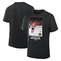 Men's Connor Bedard Black Chicago Blackhawks Legacy Milestone T-Shirt