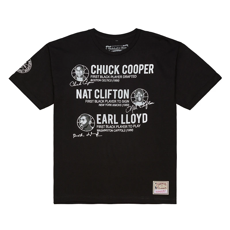 Men's Mitchell & Ness Black 75th Anniversary NBA Pioneers T-Shirt