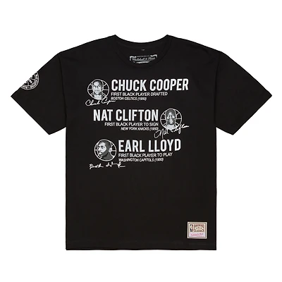 Men's Mitchell & Ness Black 75th Anniversary NBA Pioneers T-Shirt
