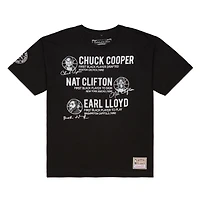 Men's Mitchell & Ness Black 75th Anniversary NBA Pioneers T-Shirt