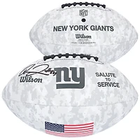 Theo Johnson New York Giants Autographed Wilson 2024 Salute To Service Football