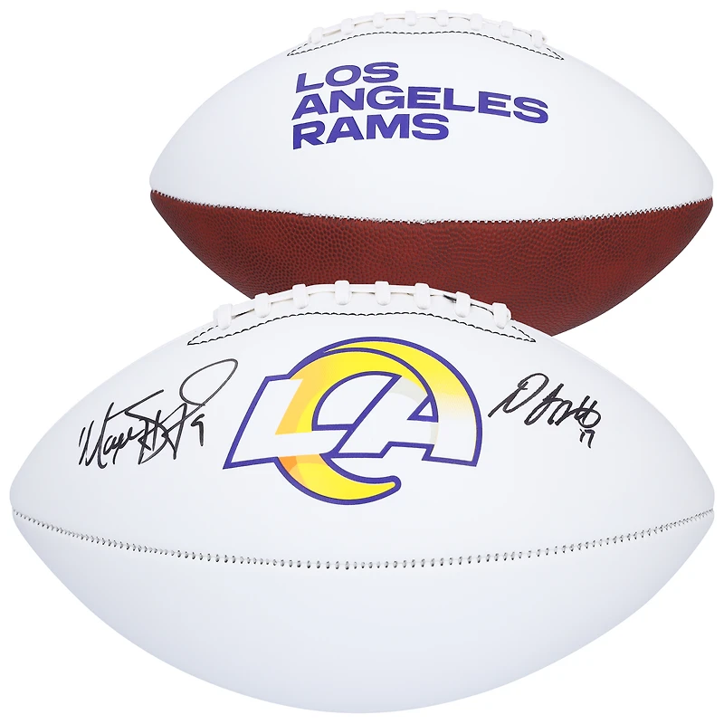 Matthew Stafford & Davante Adams Los Angeles Rams Autographed Franklin White Panel Football