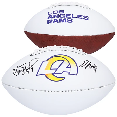 Matthew Stafford & Davante Adams Los Angeles Rams Autographed Franklin White Panel Football