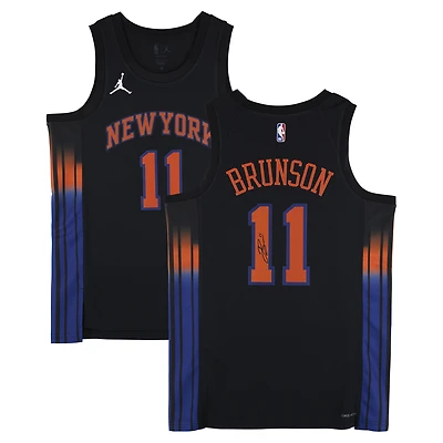 Jalen Brunson New York Knicks Autographed Black Jordan Brand 2025-26 Statement Edition Swingman Jersey