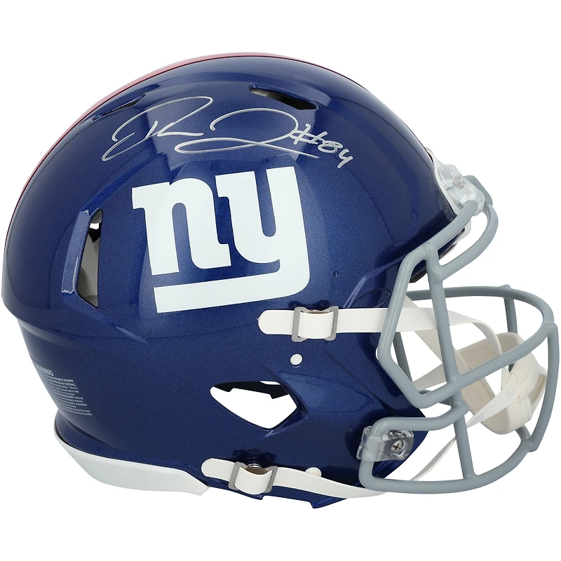 Theo Johnson New York Giants Autographed Riddell Speed Authentic Helmet