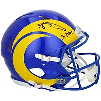 Aaron Donald Los Angeles Rams Autographed Riddell Speed Authentic Helmet with "3x DPOY" Inscription