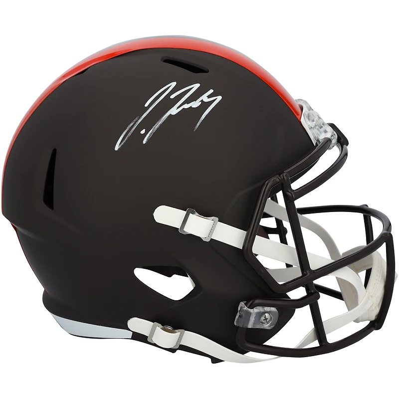 Jerry Jeudy Cleveland Browns Autographed Riddell 2025 Alternate Speed Replica Helmet
