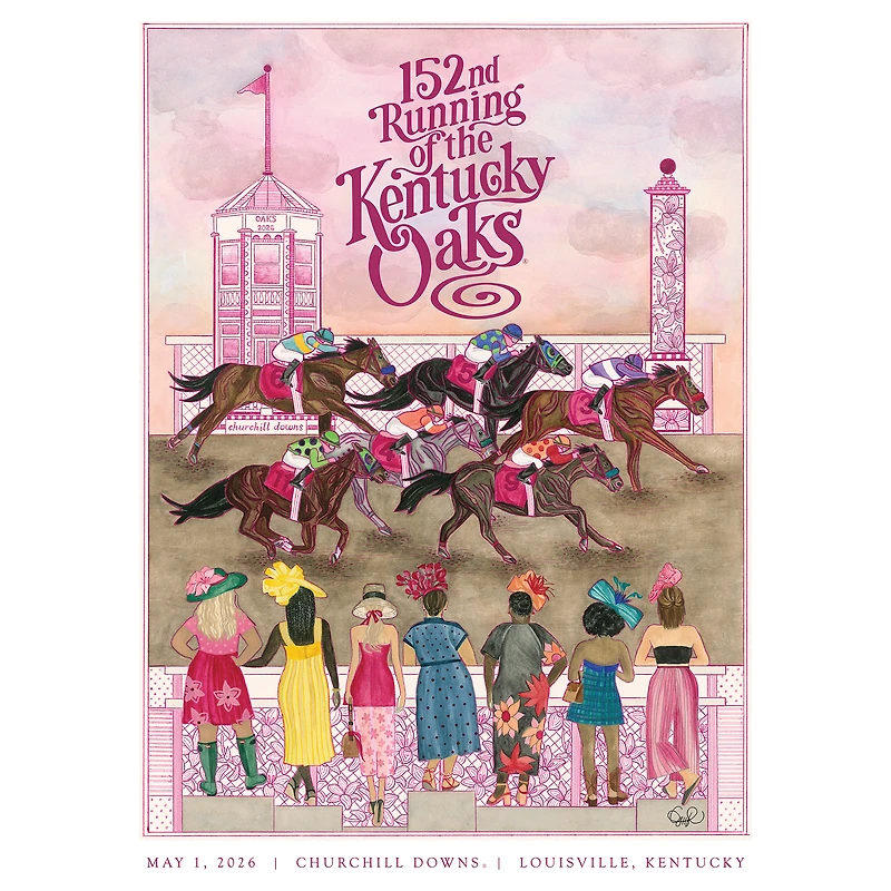 152nd Kentucky Oaks Art of the Derby 20" x 30" Standard Poster with Tube