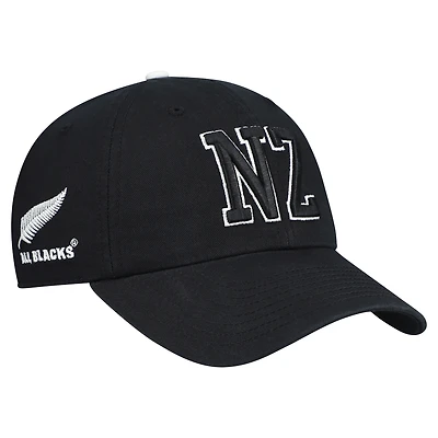 Men's '47 Black All Blacks Generic Mass Clique Clean Up Adjustable Hat