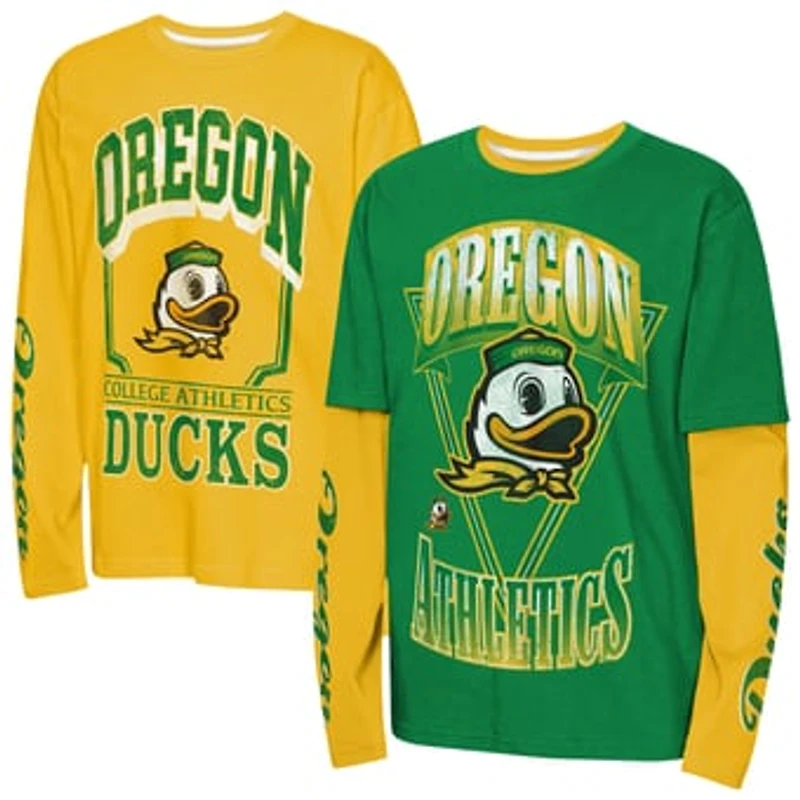 Youth Outerstuff  Green Oregon Ducks The Mix 3-in-1 Combo T-Shirt Set