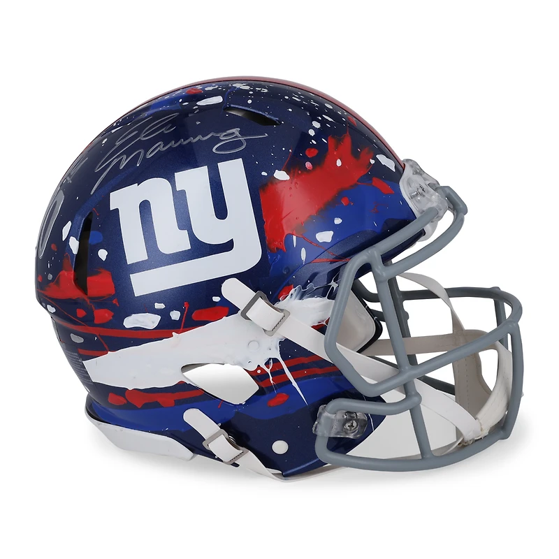 Eli Manning New York Giants Autographed Riddell Speed Pro-Line Helmet  - Art by King Saladeen - Limited Edition #1/1 - WN55915751
