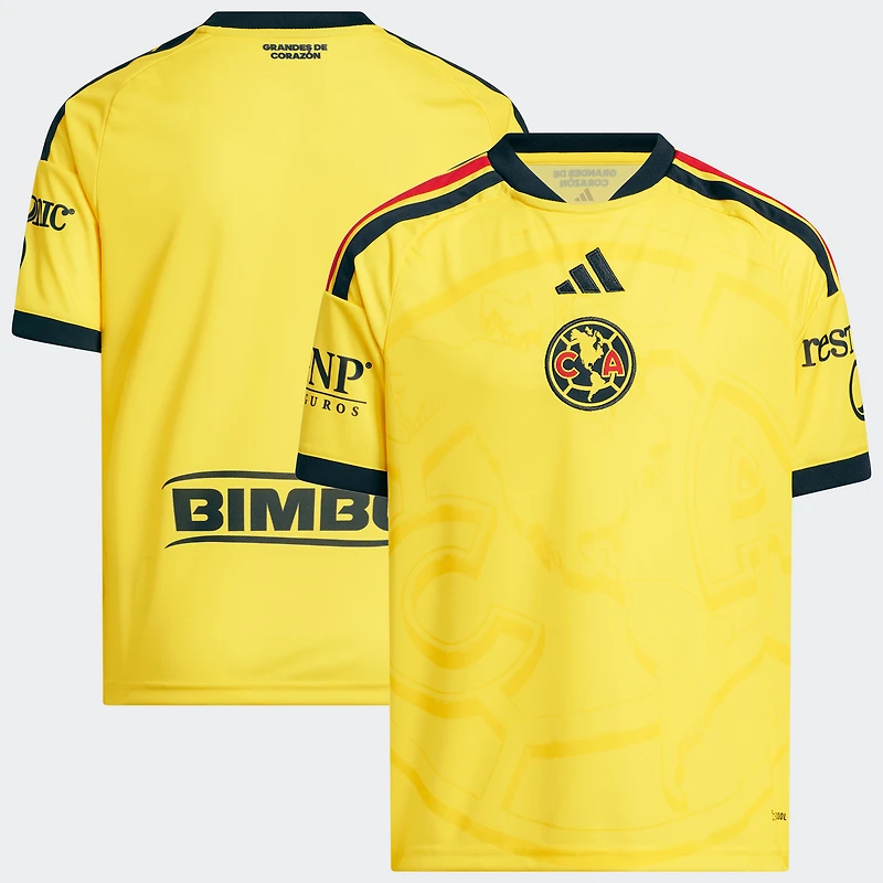 Youth adidas Yellow Club America 2026/27 Home Replica Jersey