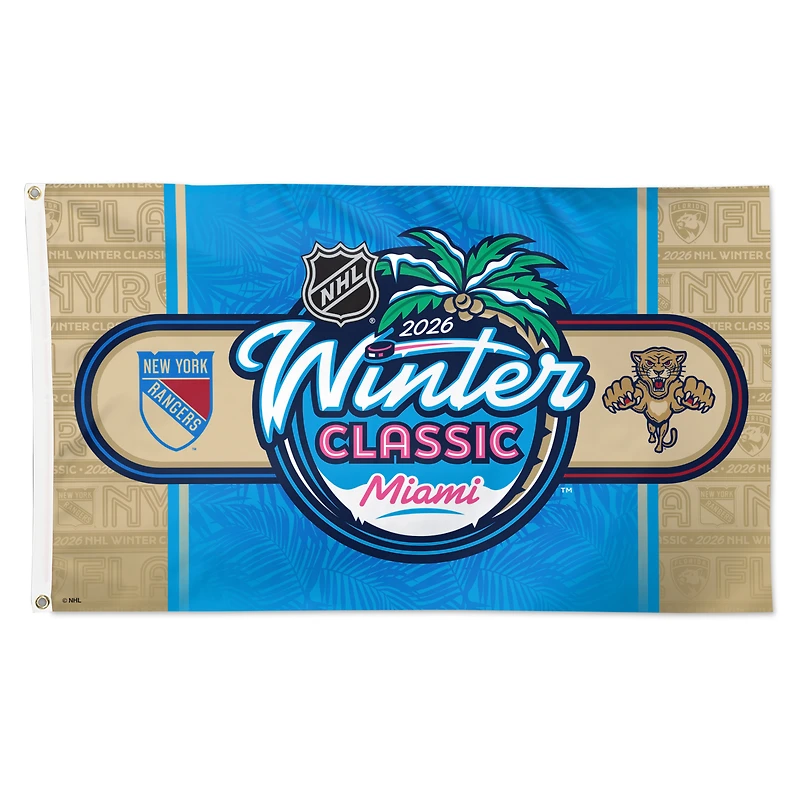 WinCraft Florida Panthers vs. New York Rangers 2026 Winter Classic 3' x 5' Single-Sided Deluxe Flag