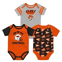 Newborn Outerstuff  Orange Oklahoma State Cowboys Star Player Three-Piece Bodysuit Set