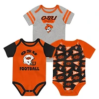 Newborn Outerstuff  Orange Oklahoma State Cowboys Star Player Three-Piece Bodysuit Set