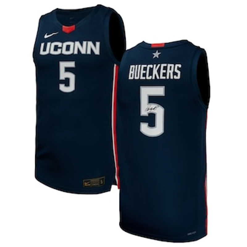 Paige Bueckers UConn Huskies Autographed Navy Nike Replica Jersey