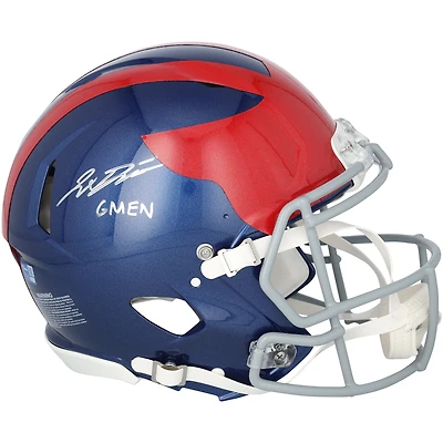 Jaxson Dart New York Giants Autographed Riddell 2024 Alternate Speed Authentic Helmet with "GMEN" Inscription