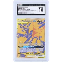 Pikachu & Zekrom GX 2021 Pokemon Sun & Moon Premium Collection Black Star Promos #SM248 CGC Authenticated 10 Card