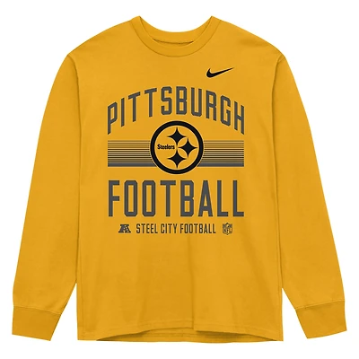 Toddler Nike Gold Pittsburgh Steelers Essential Long Sleeve T-Shirt