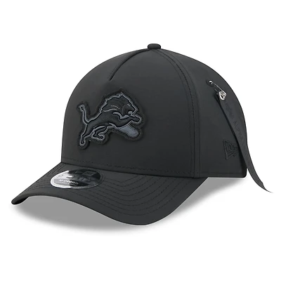 Men's New Era x Alpha Industries Black Detroit Lions A-Frame 9FORTY Adjustable Hat