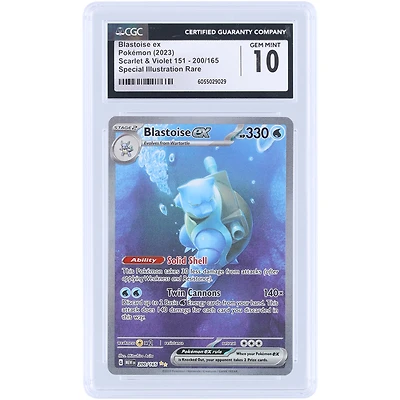 Blastoise EX 2023 Pokemon 151 Special Illustration Rare #200 CGC Authenticated 10 Card