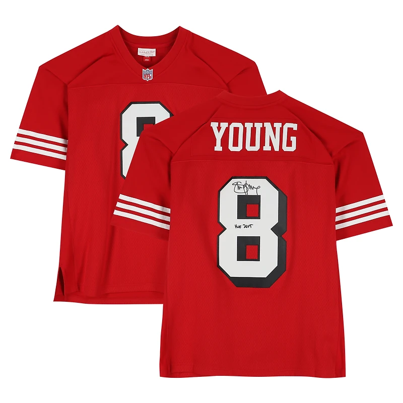 Steve Young San Francisco 49ers Autographed Scarlet Mitchell & Ness 1994 Legacy Jersey with "HOF 2005" Inscription