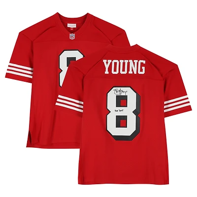 Steve Young San Francisco 49ers Autographed Scarlet Mitchell & Ness 1994 Legacy Jersey with "HOF 2005" Inscription