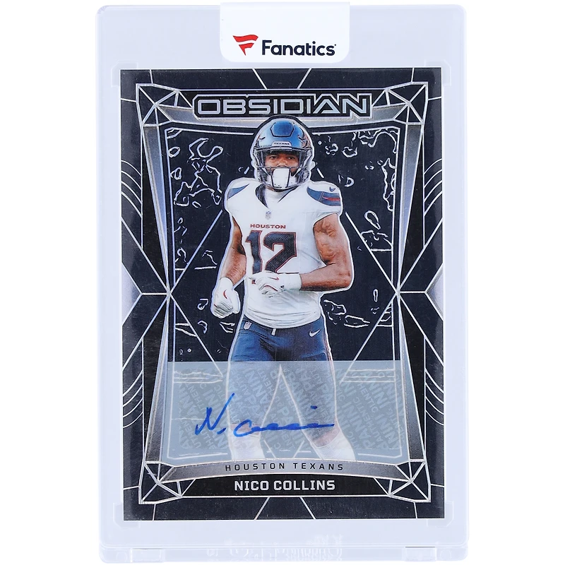 Nico Collins Houston Texans Autographed 2024 Panini Obsidian #75 Card