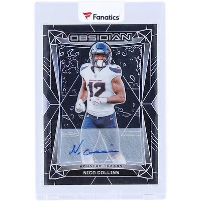 Nico Collins Houston Texans Autographed 2024 Panini Obsidian #75 Card