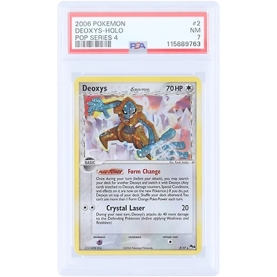 Deoxys 2006 Pokemon Pop Series 4 Holo #2 PSA Authenticated 7 Card