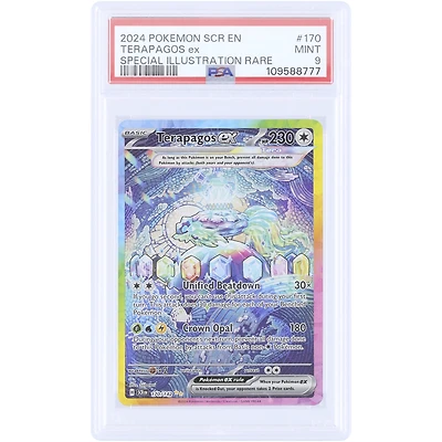 Terapagos EX 2024 Pokemon Scarlet & Violet Stellar Crown Special Illustration Rare #170 PSA Authenticated 9 Card